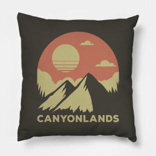 Canyonlands  national park retro Pillow