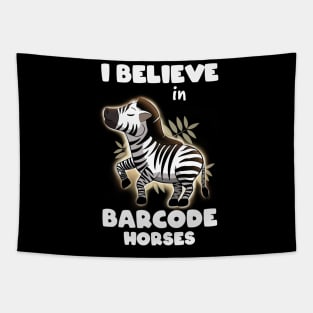 I believe in barcode horses Tapestry