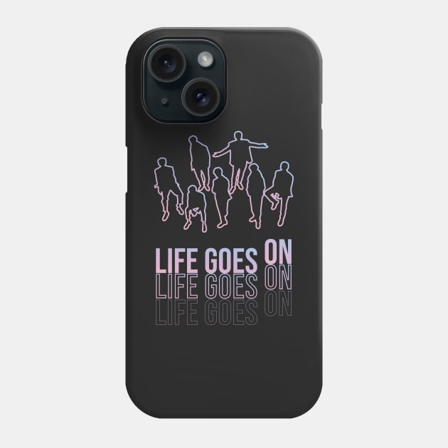 BTS Life Goes On Line Artwork Fanmade Merch & Accessories Phone Case by Kopilensa Studio