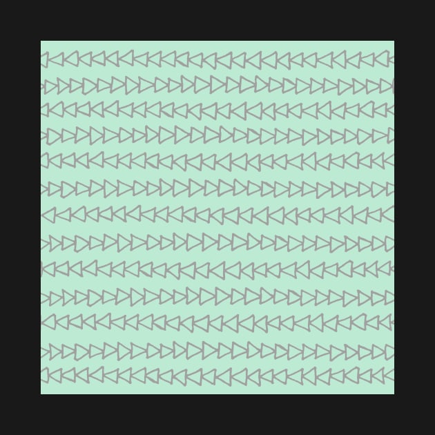 Mint Green Grey Triangles Hand Drawn Pattern by dreamingmind