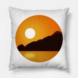 Beautiful Sunset Mountain Pillow