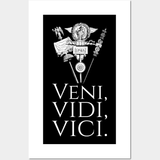 Veni Vidi Vici. Latin Quote Poster Stock Vector - Illustration of poster,  simple: 192202304