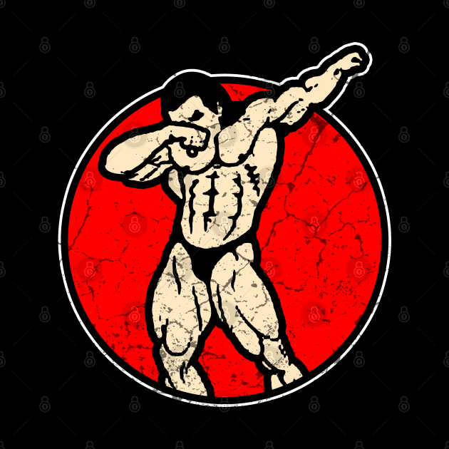 Dabbing Bodybuilder Gift Gym Workout Muscleman by AlleyField