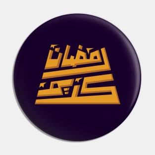 Ramadan Kareem typography Pin