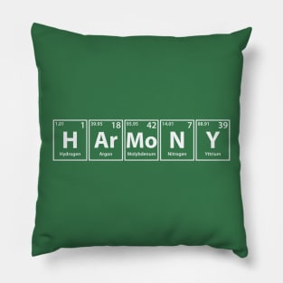 Harmony (H-Ar-Mo-N-Y) Periodic Elements Spelling Pillow