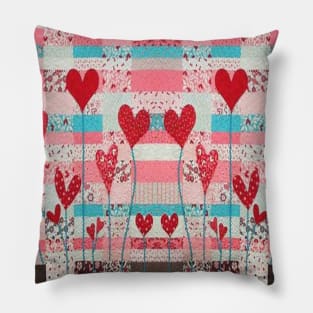 Love Paper Patchwork Pillow