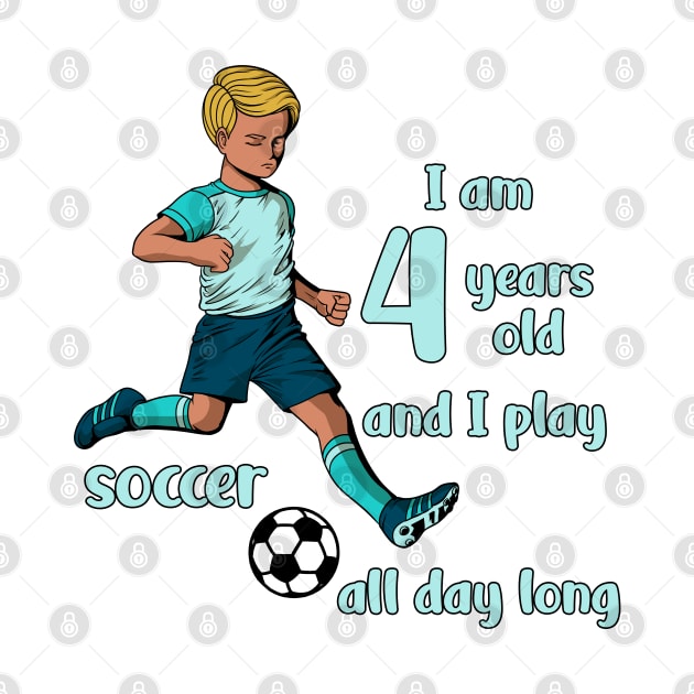 Boy kicks the ball - I am 4 years old by Modern Medieval Design