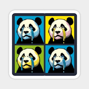 Pop Crying Panda - Funny Panda Art Magnet