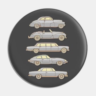 Grey Classic Cars Pin