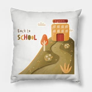 Back to School Illustration Pillow