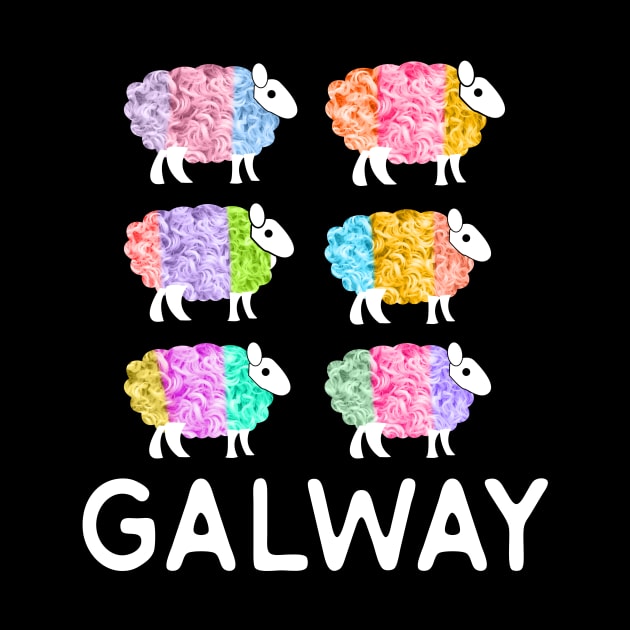 Colorful Galway Sheep by Alex Bleakley