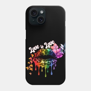 Sensual leopard dripping lips for lgbtq Phone Case