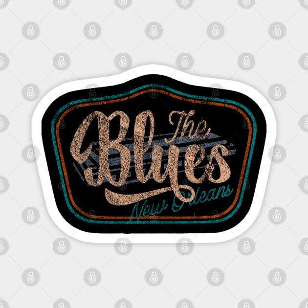 The Blues New Orleans music Magnet by SpaceWiz95