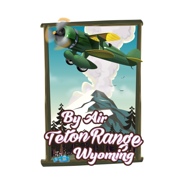 Teton Range Wyoming Travel poster by nickemporium1