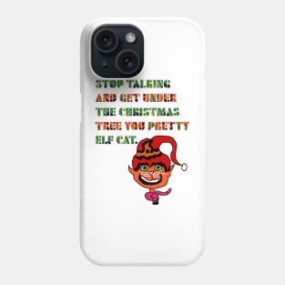 Christmas tree pretty elf Cat Phone Case