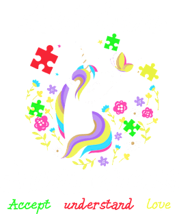 Autism Awareness Unicorn T Shirt Cute Puzzles Magnet