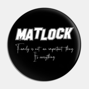 Matlock Second Name, Matlock Family Name, Matlock Middle Name Pin