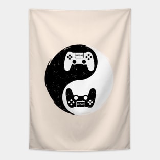 Gamer Gift Video Game Yin Yang Symbol Tapestry