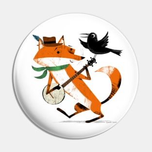 Fox And Crow Pin