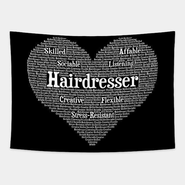 Hairdresser Haircutter Coiffeur Hairstylist Gift Tapestry by Krautshirts