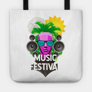 Music Festival Sunglasses Night and Day Tote