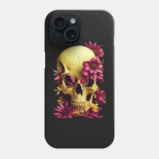 Skull and Flowers #2 Phone Case