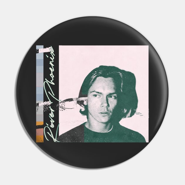 River Phoenix / 90s Aesthetic Fan Design Pin by unknown_pleasures