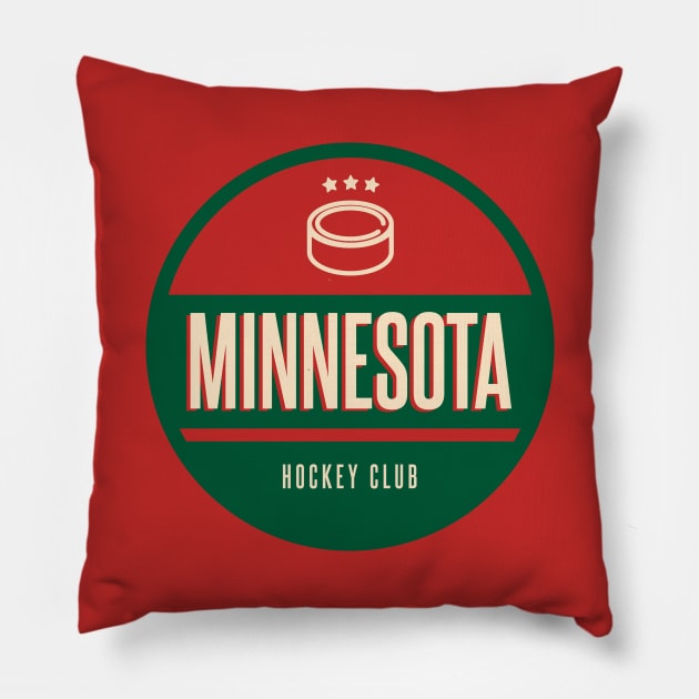 Minnesota hockey club Pillow by BVHstudio