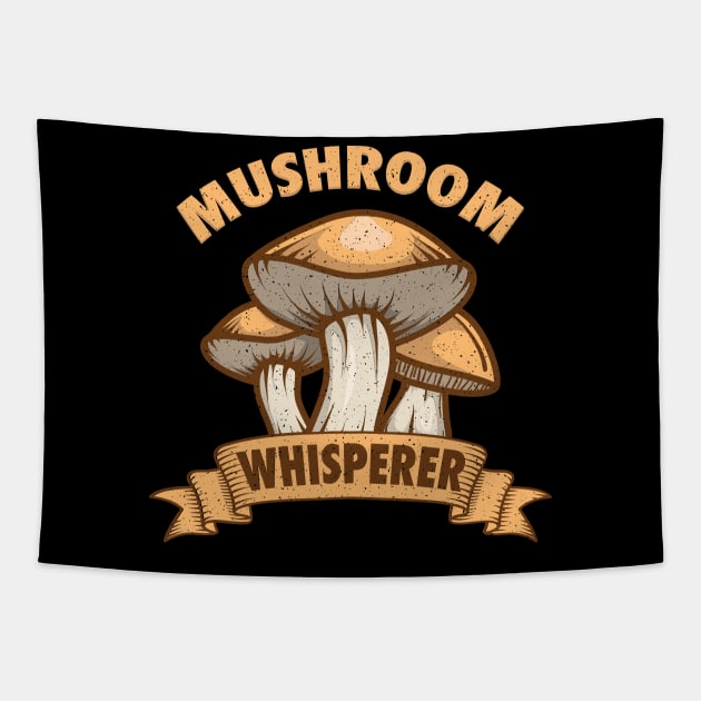 Gift for Mushroom Whisperer Picking Collectors Hunting Tapestry by Riffize