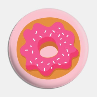 Pink Donut with White Sprinkles Pin