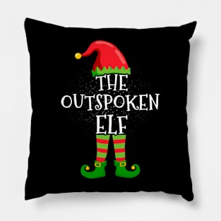 Outspoken Elf Family Matching Christmas Group Funny Gift Pillow