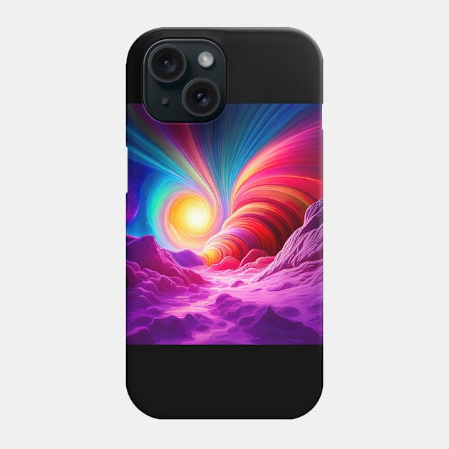 psychedelic landscape Phone Case by myepicass