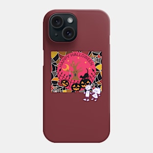 Hko and Trobot in Halloween by Hidemi Woods Phone Case