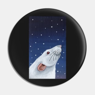 Albino Rat Stargazing Pin