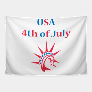 Statue of Liberty USA 4th of July Tapestry