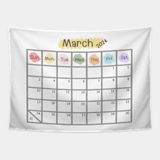 March 2024 calendar Tapestry