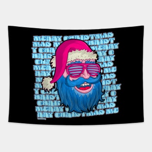 Funky Santa wishes you a Merry Christmas! Tapestry