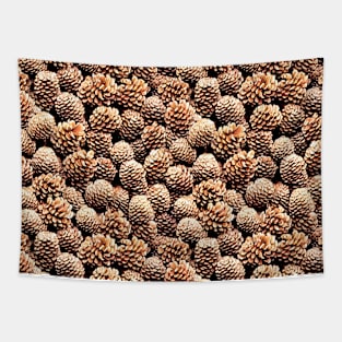 Fall Pinecone Pattern Tapestry