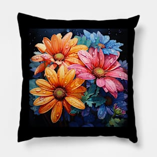 Colorful Daisy Pillow