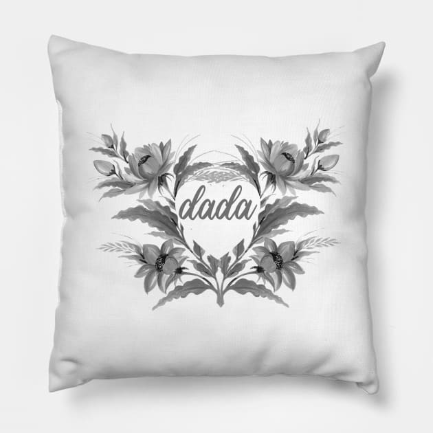 Forget Me Not Flower Dada Wreath Pillow by slawers