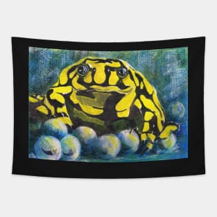 Australian Corroboree Frog Guarding Eggs Tapestry