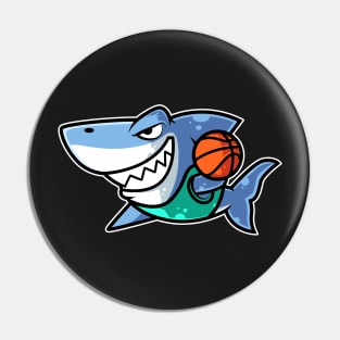 Shark Basketball Game Day Funny Team Sports B-ball product Pin