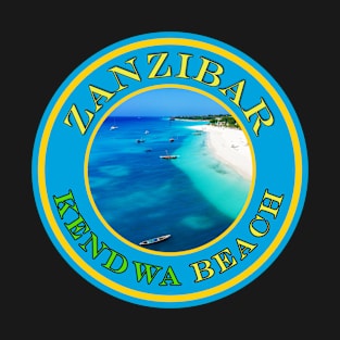 Zanzibar Kendwa Beach Aerial View - Passport Stamps T-Shirt