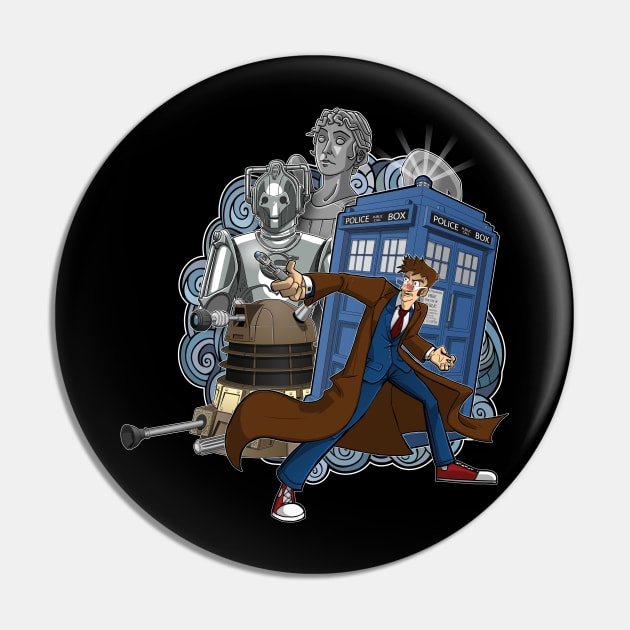 Doctor Who - David Tennant Pin by TreemanMorse