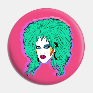 Lill the drag queen 80s block colour Pin