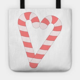 Candy Cane Heart Tote