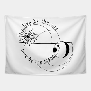 Sun Moon Romantic Love Live Lifestyle Classic Gift Happiness Geometric Symmetric Circles Valentine Partner Adventure Freedom Romance Lover Tapestry