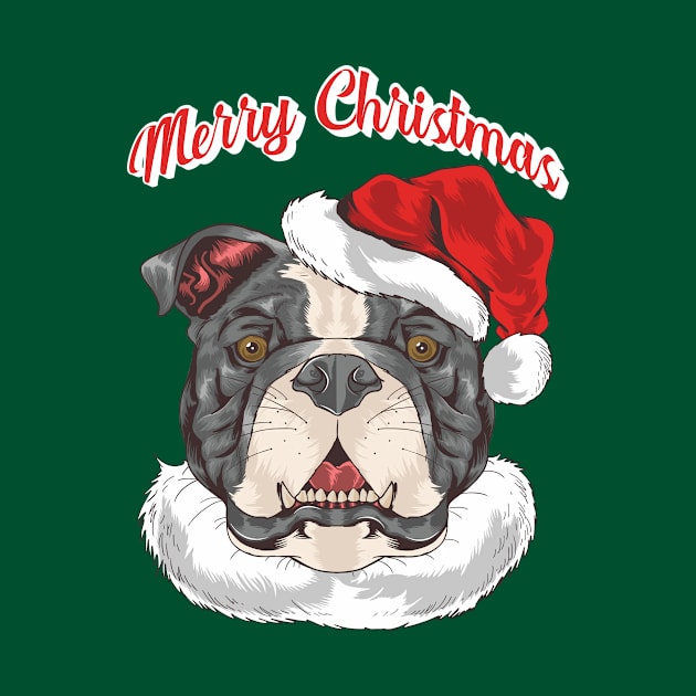 Merry Christmas Pit Bull Santa Hat by letnothingstopyou