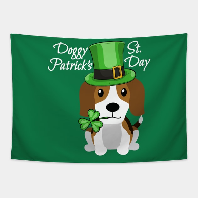 Doggy St. Patrick's Day Cute Beagle Dog Lovers Gift Tapestry by peter2art