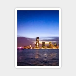 Jersey City Skyline Skyscrapers Night Battery Park NYC Magnet